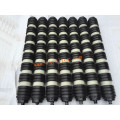 Material conveying gravity roller conveyor rubber disc return roller